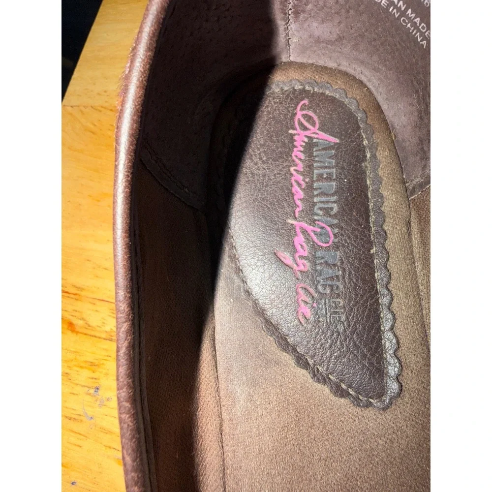 American Rag Cie Celia Leopard Print Ballet Flats Womens Size 10 Brown Tan Black